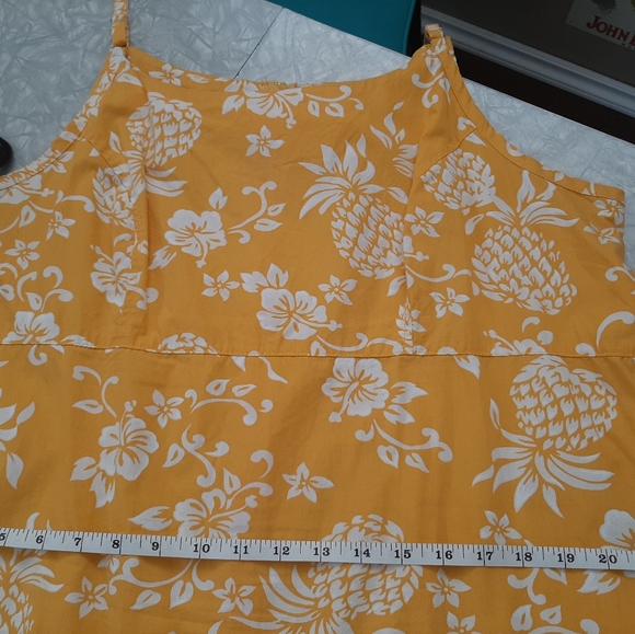 🍍Vintage yellow pineapple print made in Hawaii dress XL🍍🍍 - Picture 6 of 7